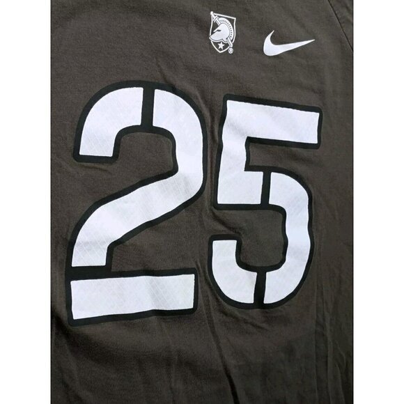 The Nike Tee T Shirt Army Black Knights Large Raglan Jersey Tee 25 Athletic Cut - Picture 13 of 14